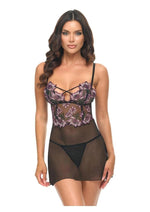 Load image into Gallery viewer, Oh LA LA Cheri Adela Babydoll - Black - Large
