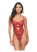 Load image into Gallery viewer, Oh LA LA Cheri Mariah Teddy - Red - Medium
