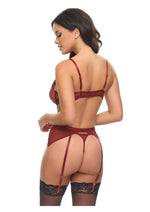 Load image into Gallery viewer, Oh LA LA Cheri Nina - Red - Large - 3 Piece/Set