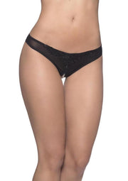 Oh LA LA Cheri Paradise Panty - Black - One Size