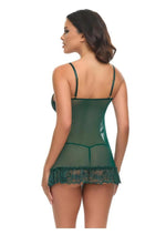 Load image into Gallery viewer, Oh LA LA Cheri Valentine Babydoll - Green - Large
