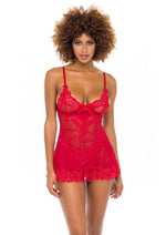Load image into Gallery viewer, Oh LA LA Cheri Valentine Babydoll - Red - Large
