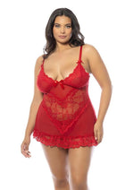 Load image into Gallery viewer, Oh LA LA Cheri Valentine Babydoll Plus - Red - 3XLarge/4XLarge
