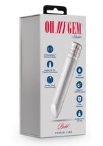 Load image into Gallery viewer, Oh My Gem Bold Rechargeable Bullet Vibrator - Diamond/Silver
