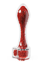 Load image into Gallery viewer, Oh My Gem Lustre Glass Anal Plug - Clear/Red
