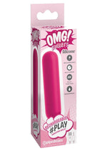 Load image into Gallery viewer, Omg! Bullets #Play Rechargeable Silicone Vibrating Bullet - Fuchsia
