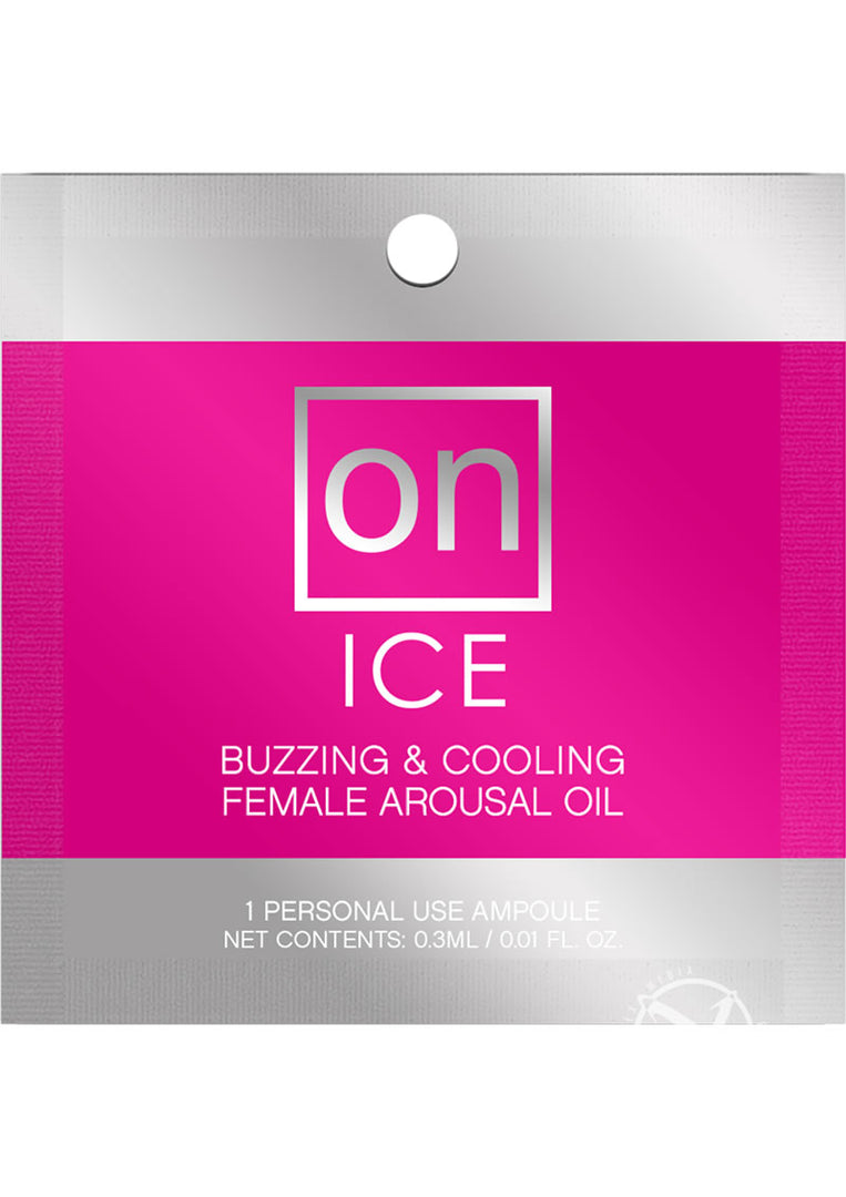 On Ice Buzzing and Cooling Female Arousal Oil - .01oz - 24 Per Refill