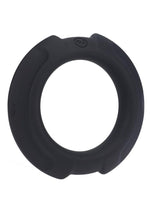 Load image into Gallery viewer, Optimale Flexisteel Soft Silicone with Inner Metal Core Cock Ring - Black - 43mm
