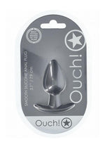 Load image into Gallery viewer, Ouch! Anal Plug Silicone - Grey/Gun Metal - Medium