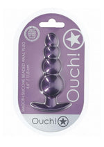 Load image into Gallery viewer, Ouch! Beaded Anal Plug Silicone - Metallic - Purple