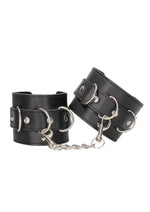 Load image into Gallery viewer, Ouch! Bonded Leather Hand Or Ankle Cuffs - Black
