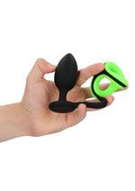 Load image into Gallery viewer, Ouch! Butt Plug with Cock Ring and Ball Strap Silicone
