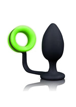 Load image into Gallery viewer, Ouch! Butt Plug with Cock Ring Silicone - Glow In The Dark/Green
