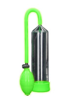 Load image into Gallery viewer, Ouch! Classic Penis Pump - Clear/Glow In The Dark/Green

