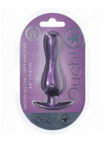 Load image into Gallery viewer, Ouch! Curvy Anal Plug Silicone - Metallic - Purple