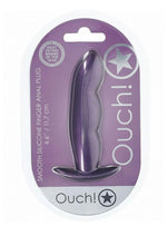 Load image into Gallery viewer, Ouch! Finger Anal Plug Silicone - Metallic - Purple