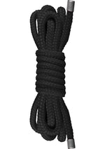 Load image into Gallery viewer, Ouch! Japanese Nylon Mini Rope - Black - 1.5 Meters/4.9 Feet