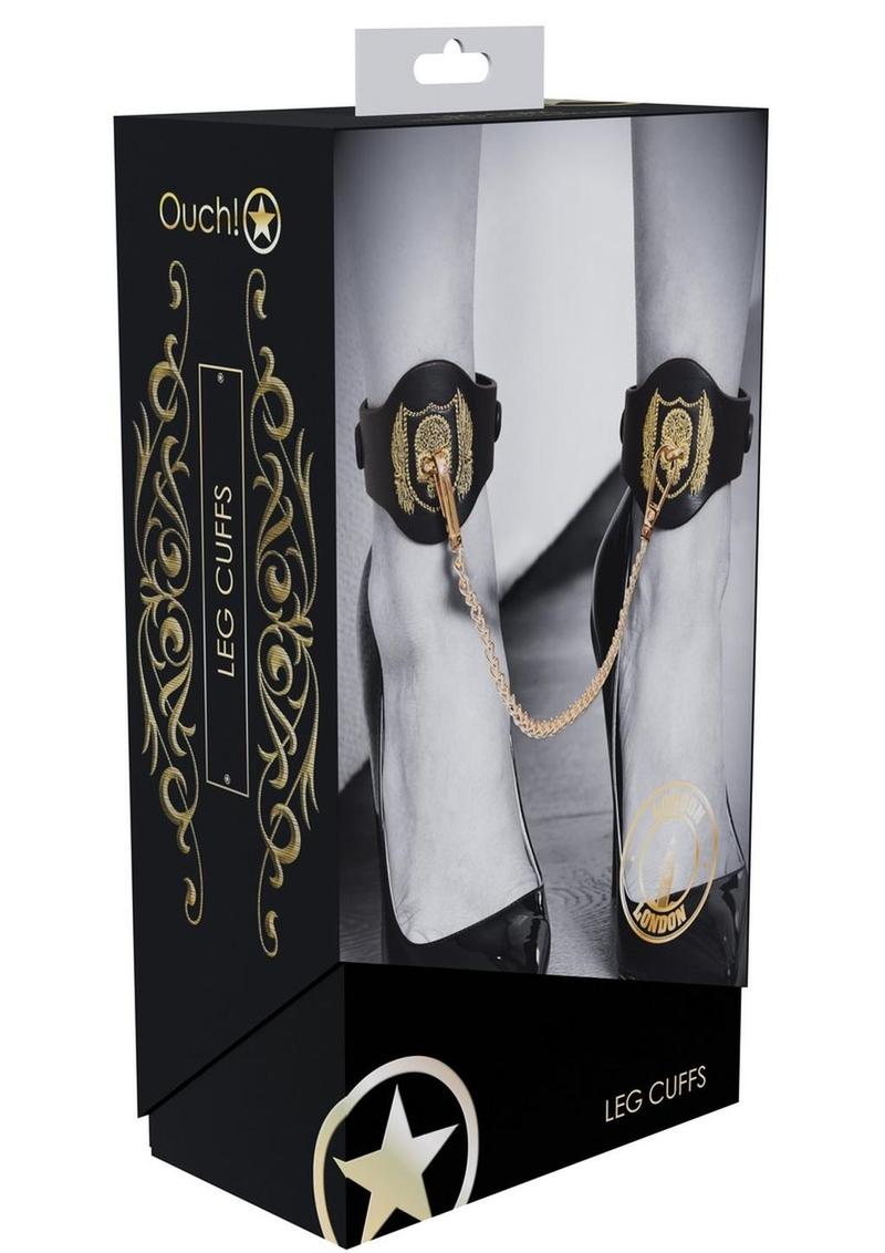 Ouch! London Collection Leg Cuffs - Black