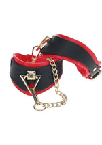 Load image into Gallery viewer, Ouch! Milan Collection Leg Cuffs - Black/Red
