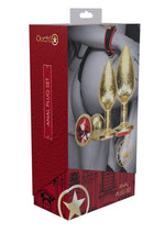 Load image into Gallery viewer, Ouch! Milan Collection Metal Anal Plug - Gold/Metal - 3 Piece/Set