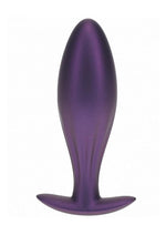 Load image into Gallery viewer, Ouch! Oval Anal Plug Silicone - Metallic - Purple
