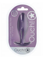 Load image into Gallery viewer, Ouch! Oval Anal Plug Silicone - Metallic - Purple