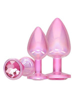Load image into Gallery viewer, Ouch! Paris Collection Metal Anal Plug - Metal/Pink - 3 Piece/Set