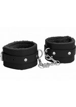 Load image into Gallery viewer, Ouch! Plush Leather Wrist Cuff - Black