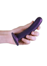 Load image into Gallery viewer, Ouch! Smooth G-Spot Silicone Dildo 6in - Metallic