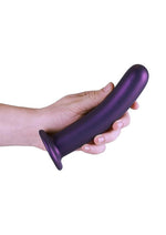 Load image into Gallery viewer, Ouch! Smooth G-Spot Silicone Dildo 7in - Metallic