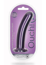 Load image into Gallery viewer, Ouch! Smooth G-Spot Silicone Dildo 7in - Metallic - Purple