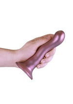 Load image into Gallery viewer, Ouch! Ultra Soft Curvy G-Spot Silicone Dildo 7in - Mettalic