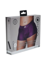 Load image into Gallery viewer, Ouch! Vibrating Strap-On Boxer Rechargeable - Purple - XLarge/XXLarge