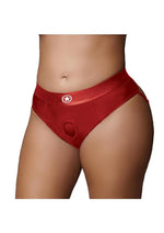 Load image into Gallery viewer, Ouch! Vibrating Strap-On Thong Rechargeable - Red - XLarge/XXLarge