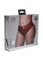 Load image into Gallery viewer, Ouch! Vibrating Strap-On Thong Rechargeable - Red - XLarge/XXLarge