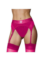 Load image into Gallery viewer, Ouch! Vibrating Strap-On Thong Rechargeable - Pink - Small/XSmall