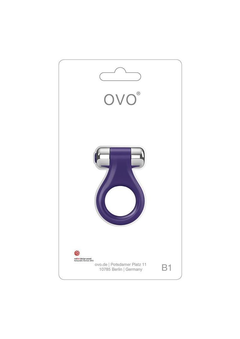 OVO B1 Vibrating Ring - Lilac Chrome/Purple/Silver