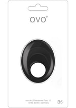 Load image into Gallery viewer, OVO B5 Silicone Cock Ring Waterproof - Black/Chrome - Black
