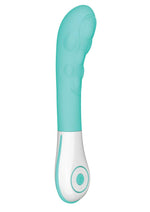 Load image into Gallery viewer, OVO Silkskyn Rechargeable Silicone Bumpy Vibrator - Aqua/Teal/White
