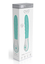 Load image into Gallery viewer, OVO Silkskyn Rechargeable Silicone Ribbed Vibrator - Aqua/Teal/White
