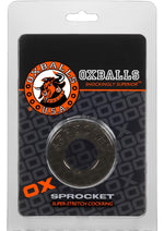 Load image into Gallery viewer, Oxballs Atomic Jock Sprocket Super Stretchy Cock Ring - Smoke - 2.8in
