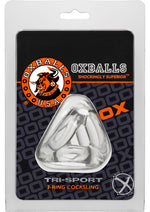 Load image into Gallery viewer, Oxballs Atomic Jock Tri-Sport Cock Ring - Clear
