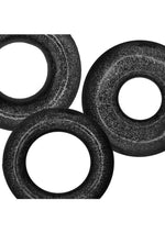 Load image into Gallery viewer, Oxballs Cockpack Multi Design Cockrings (3 Pack) - Black Mica