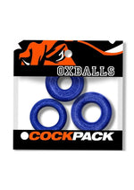 Load image into Gallery viewer, Oxballs Cockpack Multi Design Cockrings (3 Pack) - Blue Fire