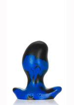 Load image into Gallery viewer, Oxballs Ergo Silicone Butt Plug - Black/Blue/Police Blue Swirl - Small