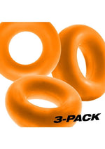 Load image into Gallery viewer, Oxballs Fat Willy Jumbo Cock Ring - Orange - 3 Pack
