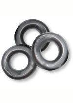 Load image into Gallery viewer, Oxballs Fat Willy Jumbo Cock Ring - Grey/Steel - 3 Pack
