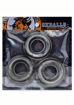 Load image into Gallery viewer, Oxballs Fat Willy Jumbo Cock Ring - Grey/Steel - 3 Pack

