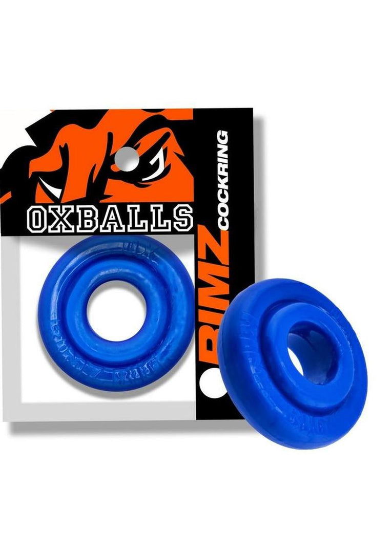 Oxballs Rimz Single Cock Ring - Pool - Blue