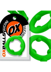Oxballs Spinner Single Silicone Cock Ring - Frog - Green